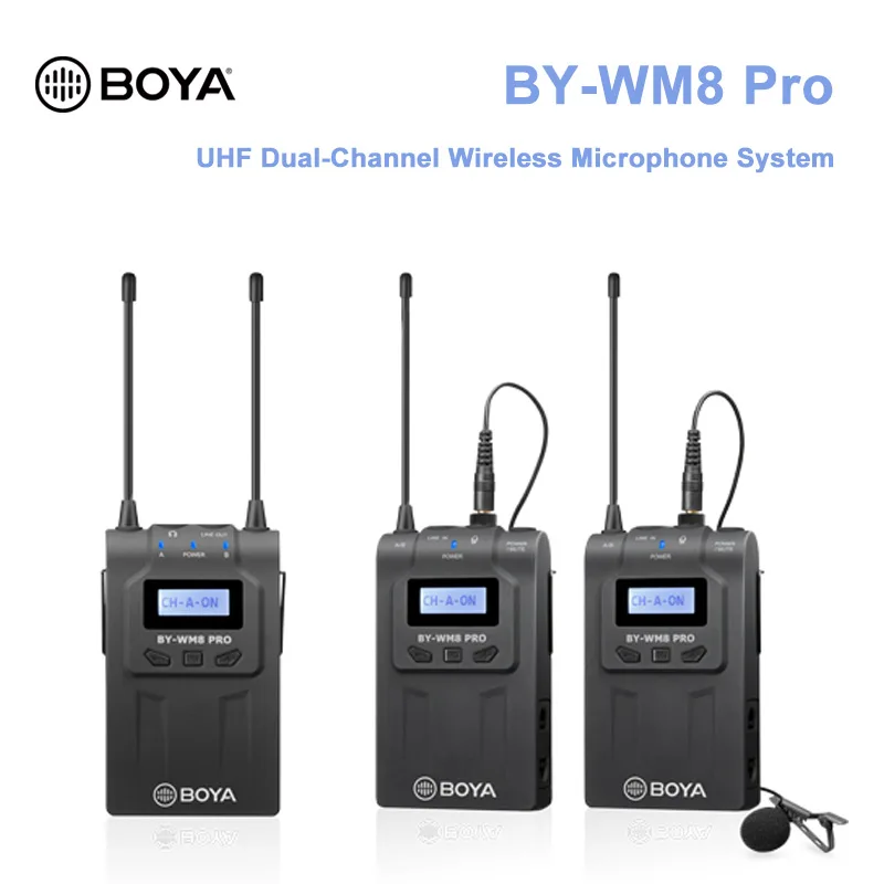 BOYA BY WM8 Pro K1 K2 UHF двойной беспроводной микрофон системы для цифровых зеркальных
