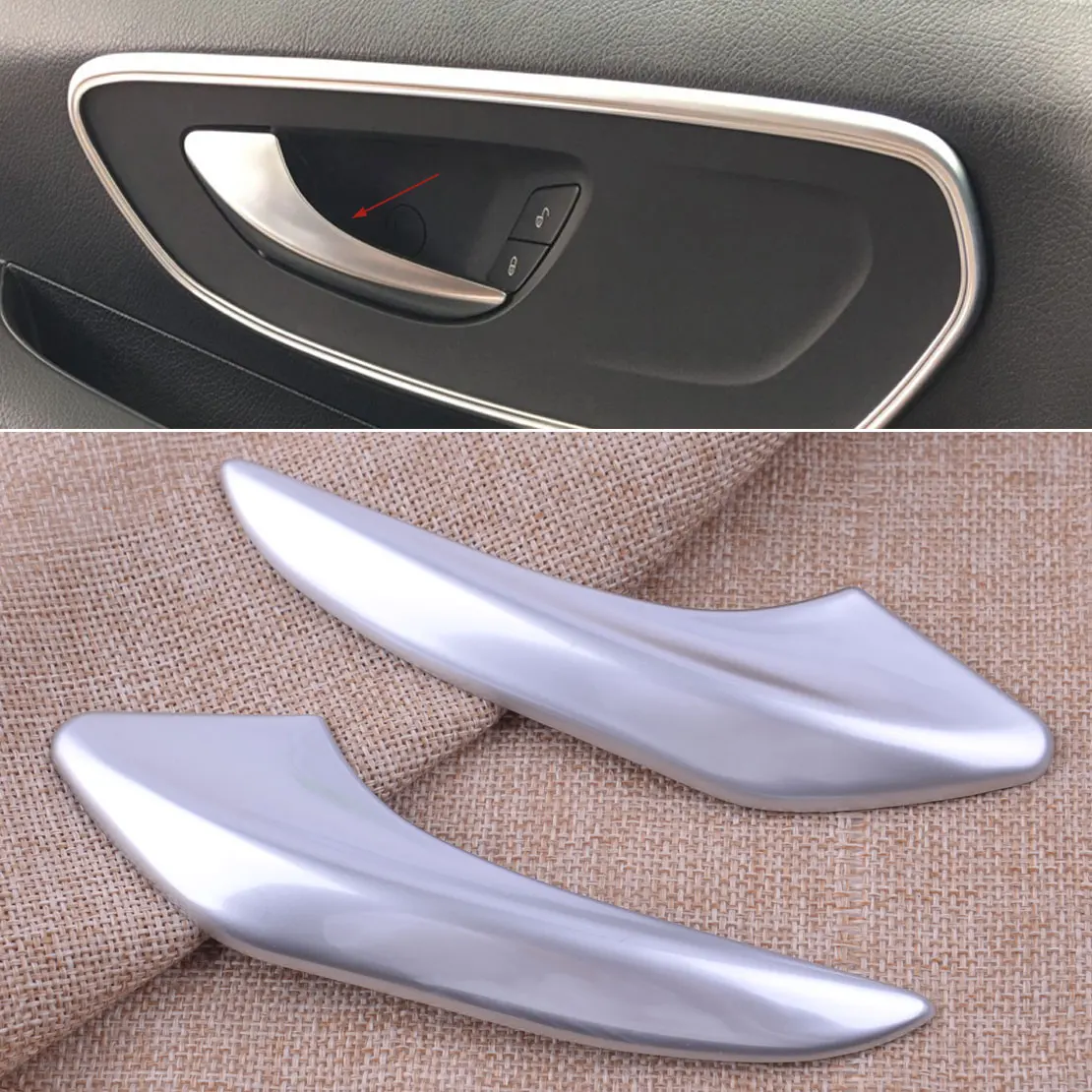 Хромированная ручка для салона автомобиля из ABS отделка отделки дверных ручек