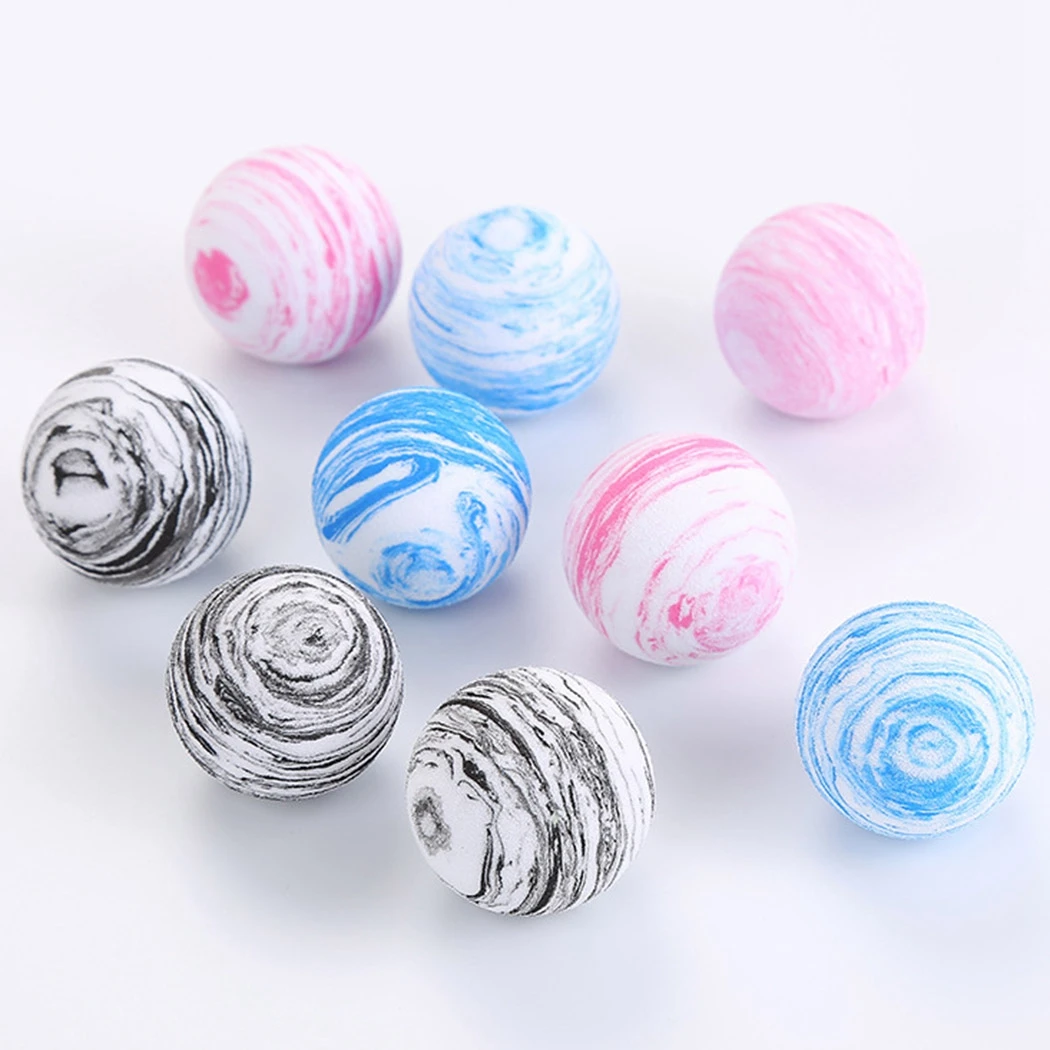 

5pcs Kitten Cat Toys Plastic Play Balls for Catch Cats Supplies Cat Ball Toys Planet Design EVA Foam Ball Kitten Toy for Cats