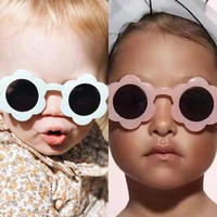 new summer girl boys cute sunglasse flower round cartoon outdoor children lovely vintage sunglasses protection classic kids