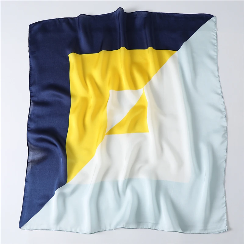 

2021 Women Silk Neck Hair Scarf Designer Musical Note Print Lady Square Foulard Headband Accessories Hand Neckerchief Scarves