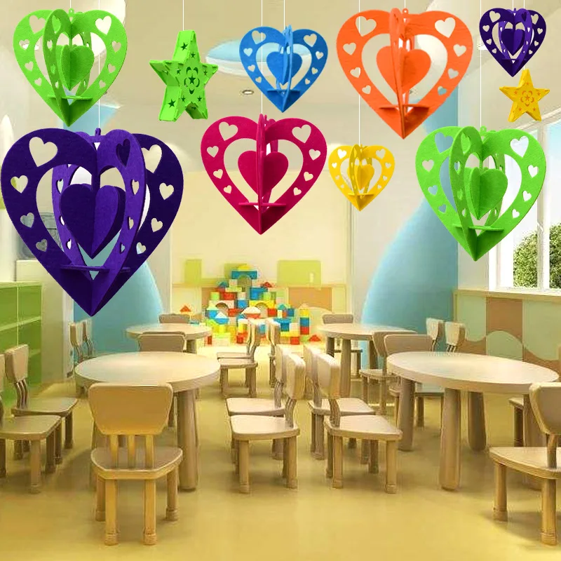 Classroom layout decoration kindergarten environment ornaments Non-woven flower ball | Дом и сад