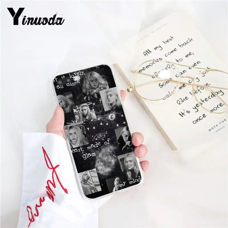 Yinuoda Billie Eilish Красочный милый чехол для телефона iPhone 8 7 6 6S 5 5S SE XR X XS 11 Pro MAX