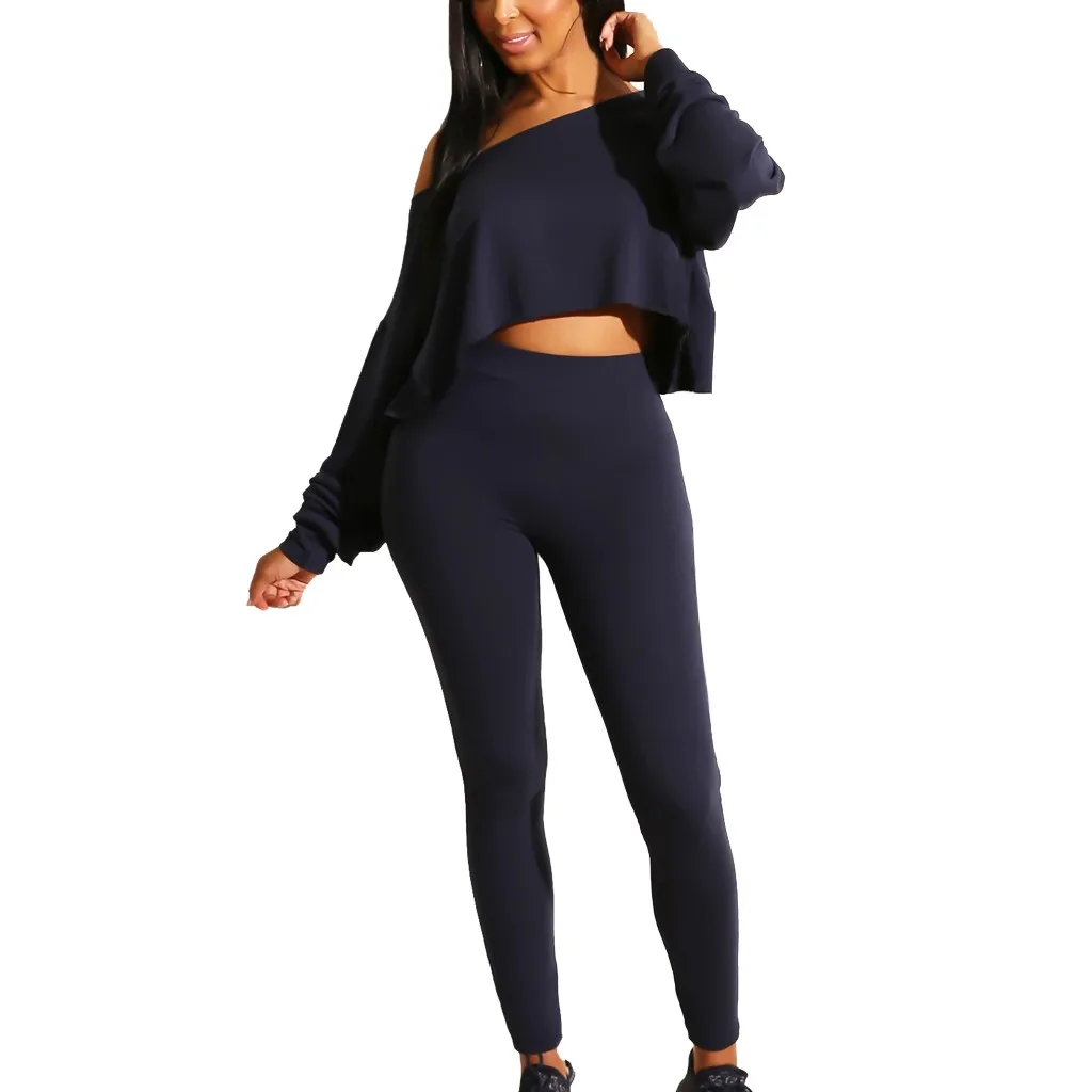 Женский спортивный костюм из двух предметов женский комплект с длинным рукавом