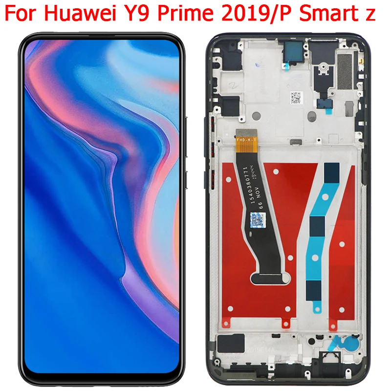 

Original P Smart Z LCD For Huawei Y9 Prime 2019 Display With Frame Touch Screen STK-L21 STK-L22 STK-LX1 LCD Display Assembly