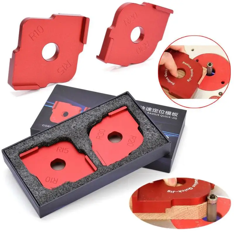 

Quick-Jig Router Table Bit Corner Jig Templates Woodworking Trimming Engraving Machine Locator For Engraving and Router Machine