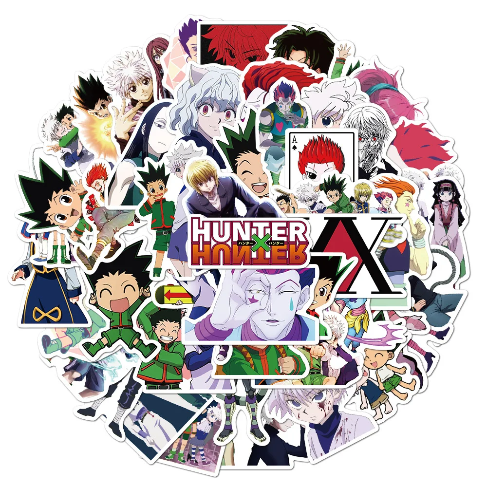50 шт./лот брелоки HUNTER X аниме наклейки водонепроницаемые ПВХ для автомобиля