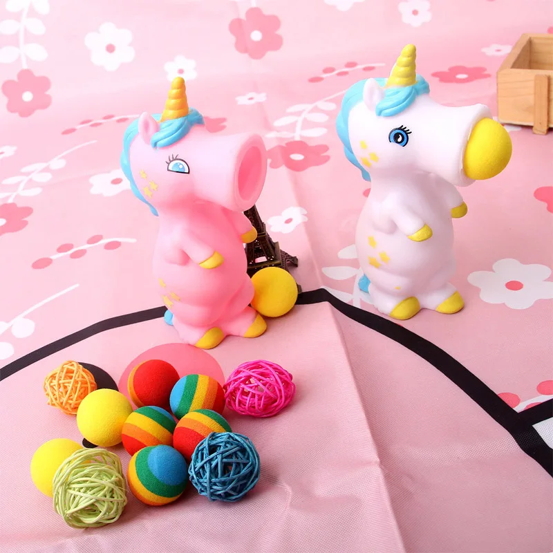 Сжимающий Поппер в виде единорога смешанный бластер запускающий мяч для