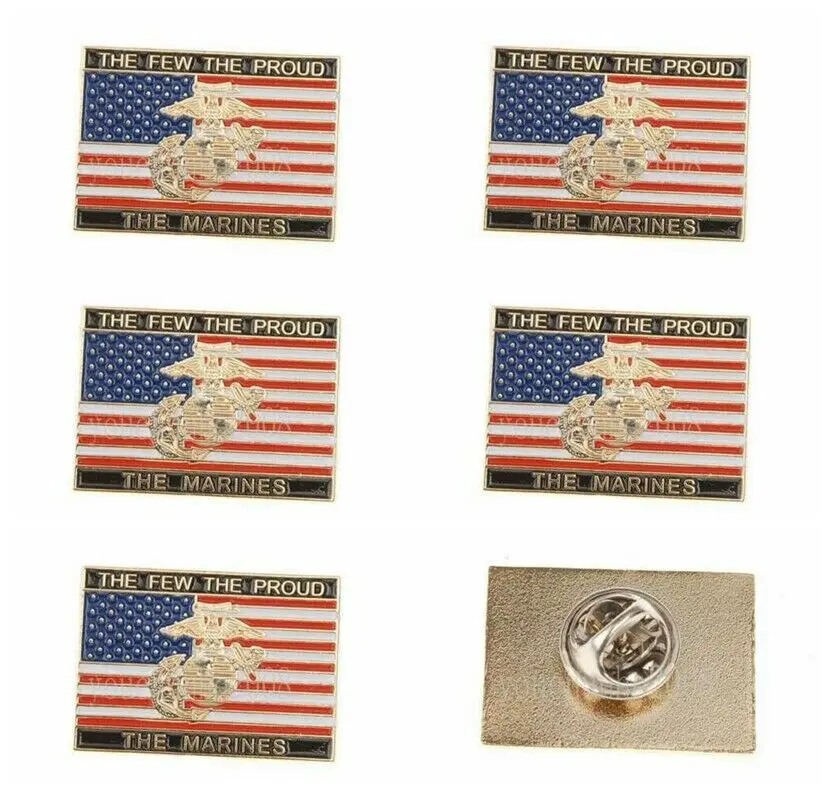 Пять США Морская пехота USMC The Few гордый маленький значок брошь armyshop2008|Спортивные