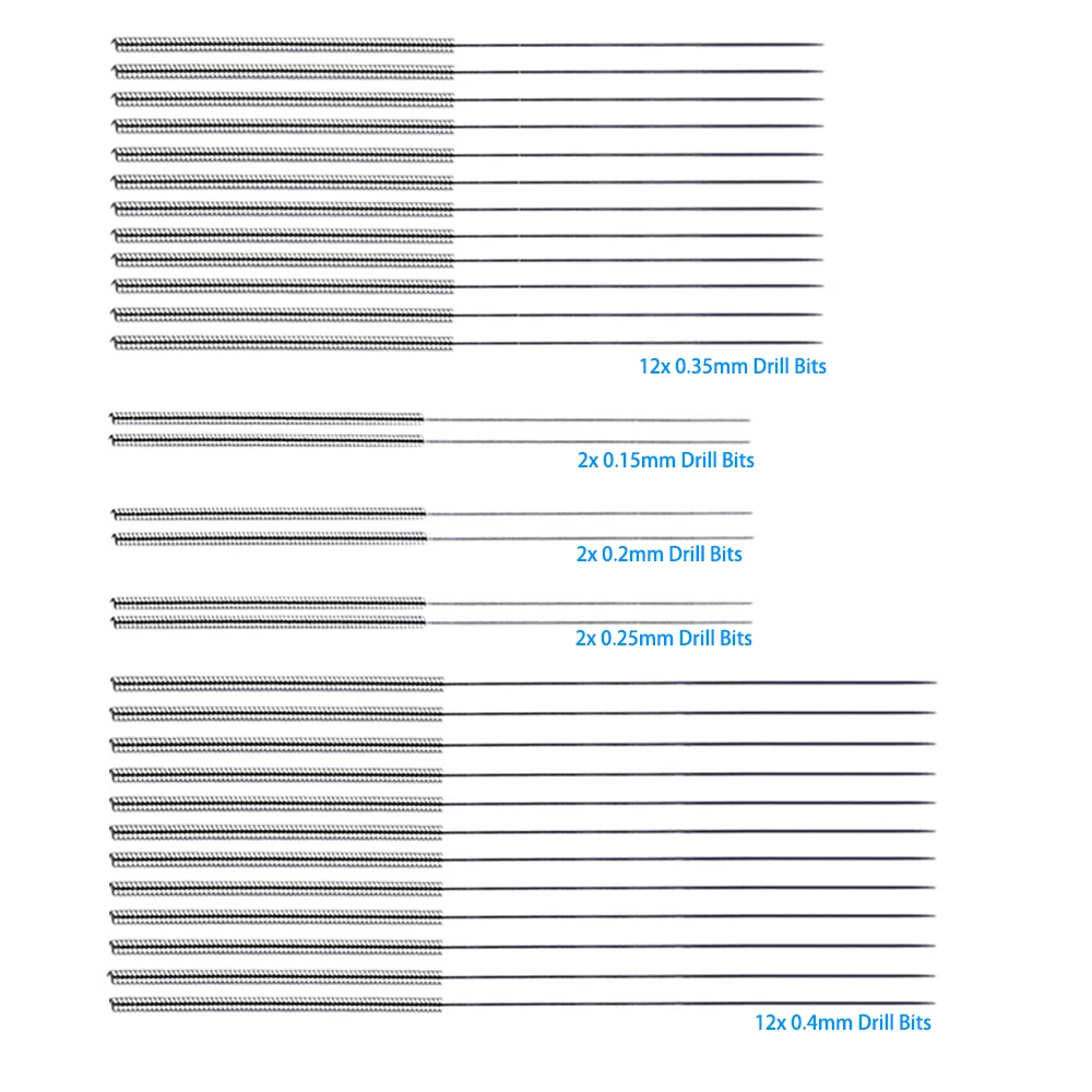 Набор для чистки сопел 3D-принтера, 32 шт. 30 шт. очиститель 0,15 мм 0,2 мм 0,25 мм 0,35 мм 0,4 мм иглы для on.