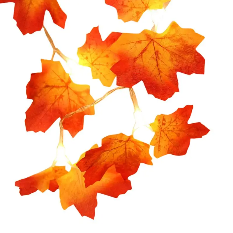Сказочные огни искусственные осенние кленовые листья проволока медная бутылка
