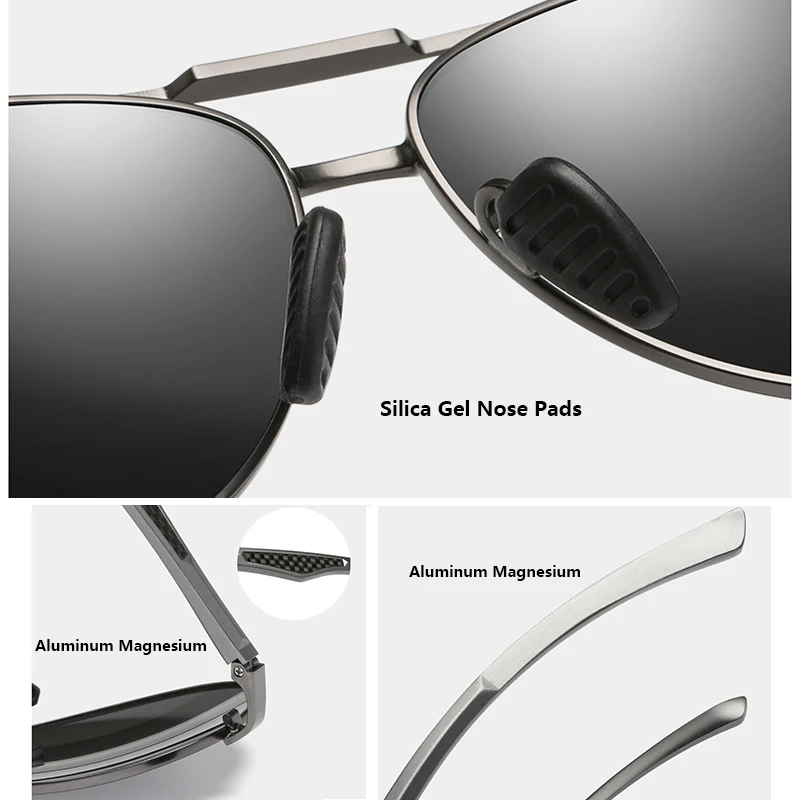 Сплав магния и алюминия поляризованные мужские солнцезащитные очки авиатор для