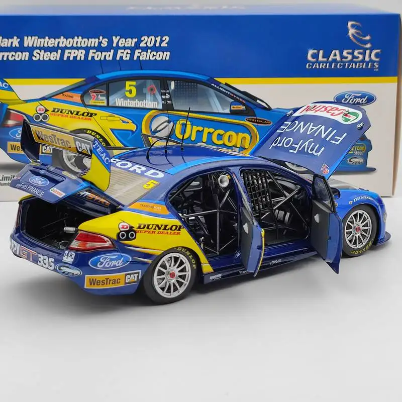 

Classic 1:18 For Mark Winterbottom's 2012 Orrcon Steel FPR Ford FG Falcon #5 NO.18503 Diecast Models Auto Toys Collection