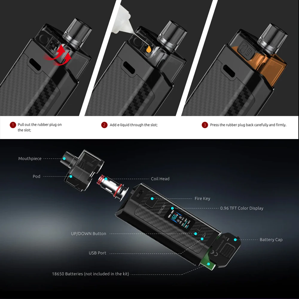Набор для вейпа SMOK RPM160 160 Вт емкость 7 5 мл | Электроника