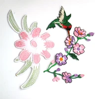 fashion floral embroidered patches for clothing iron on embroidery stickers clothing applique flowers decoration badge parche
