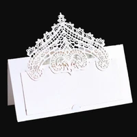 50pcs islamic architecture laser cut table name place cards postcards ramadan greeting cards muslim party invitation card decor