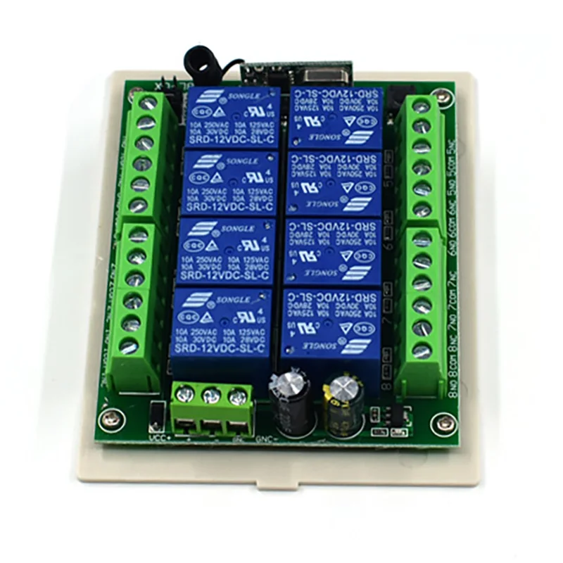 

315MHz Universal Wireless Remote Control Relay Switch DC12V 8CH Relay Receiver Module Radio Frequency Switch Garage Door