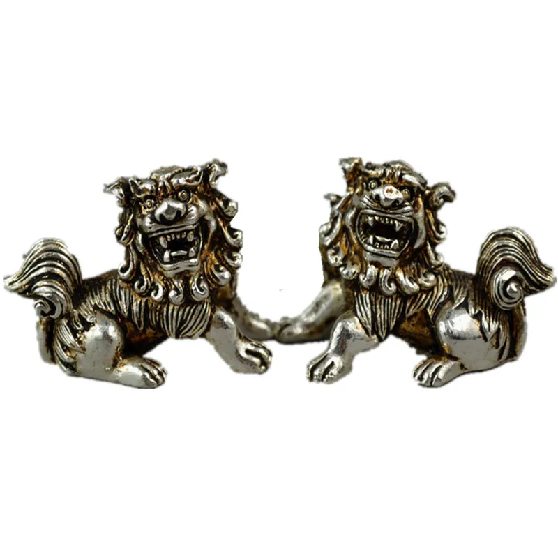 

Китайская редкая ручная Серебряная орла из миао, экзорцизм, металлическая статуя кирина, украшение для домашнего стола