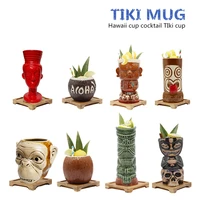 free shipping hawaii tiki mugs cocktail cup beer beverage mug wine mug ceramic tiki mugs great for cocktail drink