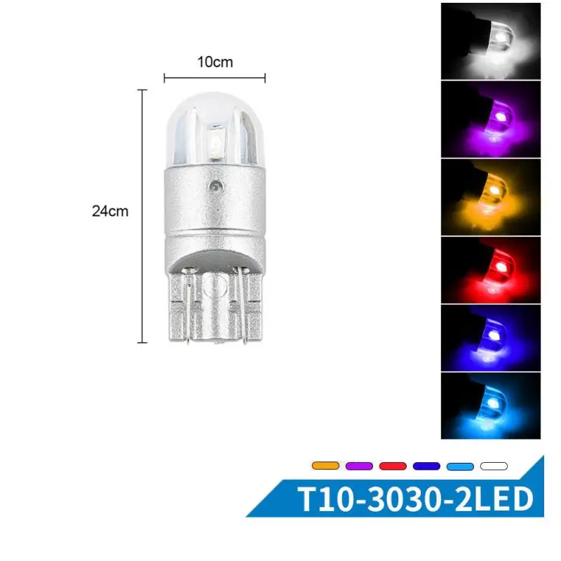 

1pc T10 Car LED Reading Light License Plate Light Clearance Lights External Light 2SMD 3030 W5W 194 168 DC12V Led Free Dropping