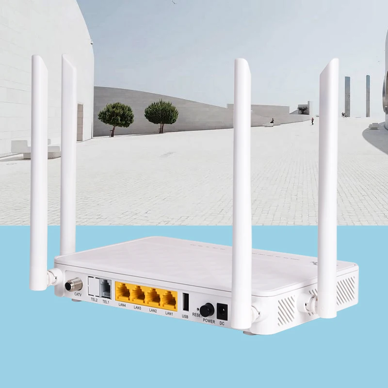 

Optical Network Unit SCAPC ONU 2GE+2FE+VOIP+2.4G/5G+CATV 4*External Antenna 5DBI RJ45 Optical Line Terminal OLT