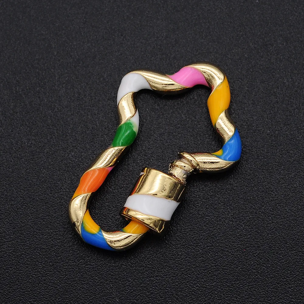 

Copper Micro-inlaid Zircon Jewelry Flower Cross Screw Buckle Diy Color Cross Pendant Jewelry Accessories, Joyas De Para Mujer