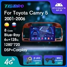 Магнитола для Toyota Camry 5 2001-2006, 2DIN, Android 10, Bluetooth, GPS, DVD