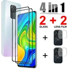 Закаленное стекло 4 в 1 для Xiaomi Redmi Note 10987 Pro9S10S, защитная пленка для экрана камеры Redmi 9, 9T, 9C, NFC, 9A, 9AT, 8, 8A, 7A, стекло
