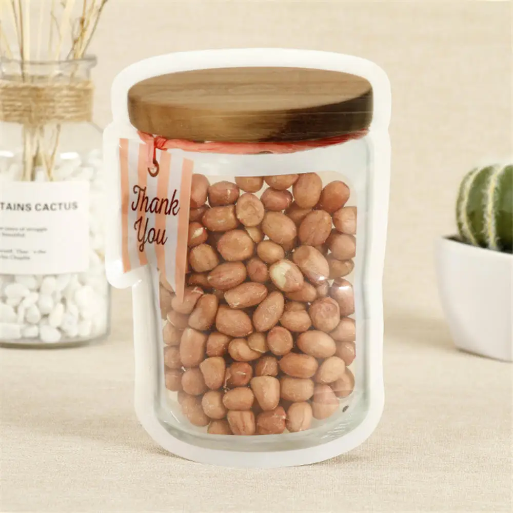 3 шт. многоразовые банки в бутылках Форма сумки печенья прозрачные матовые Еда