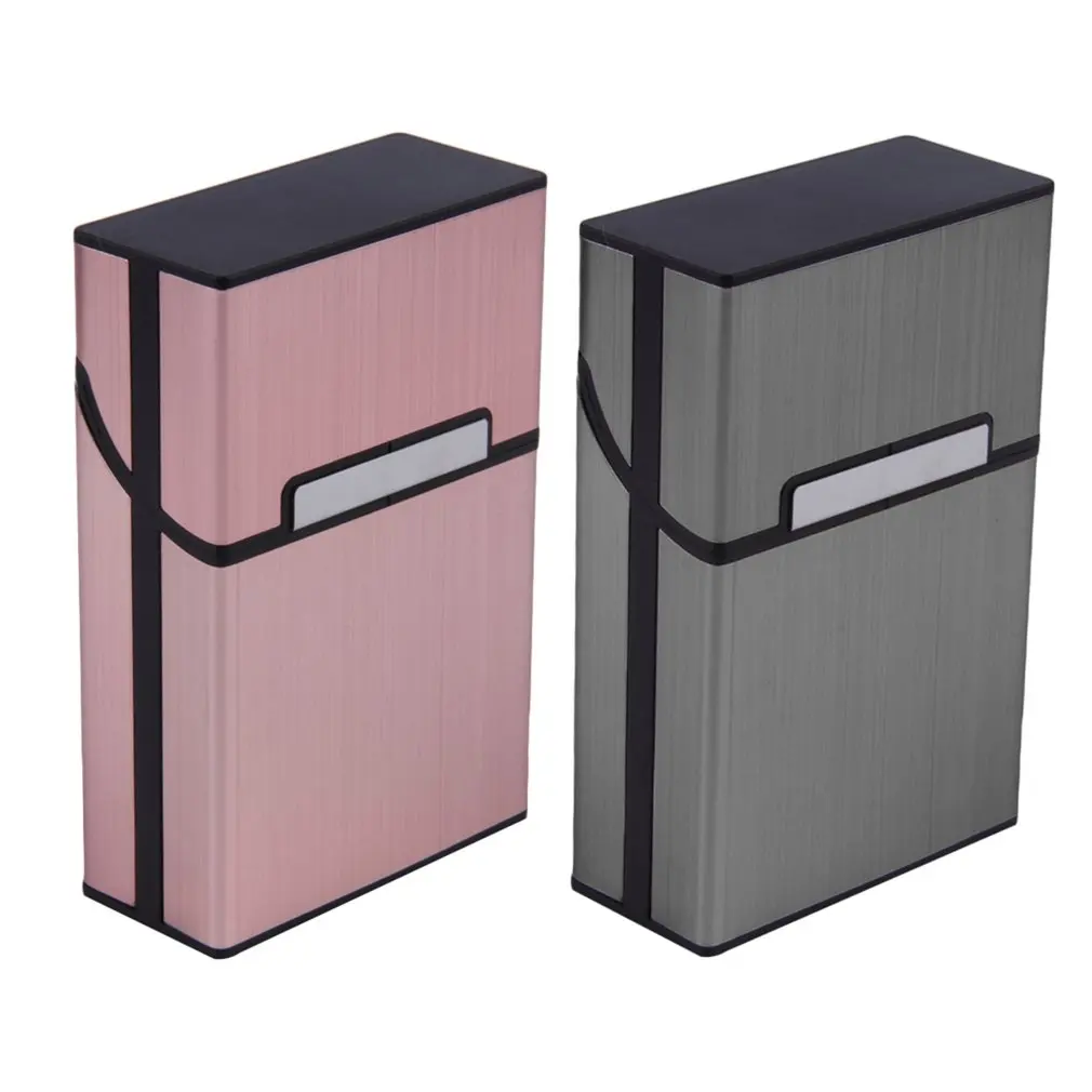 

Portable Cigarettes Case Slim Aluminum Cigarette Case Cigar Tobacco Holder Box Storage Container Smoking Accessories