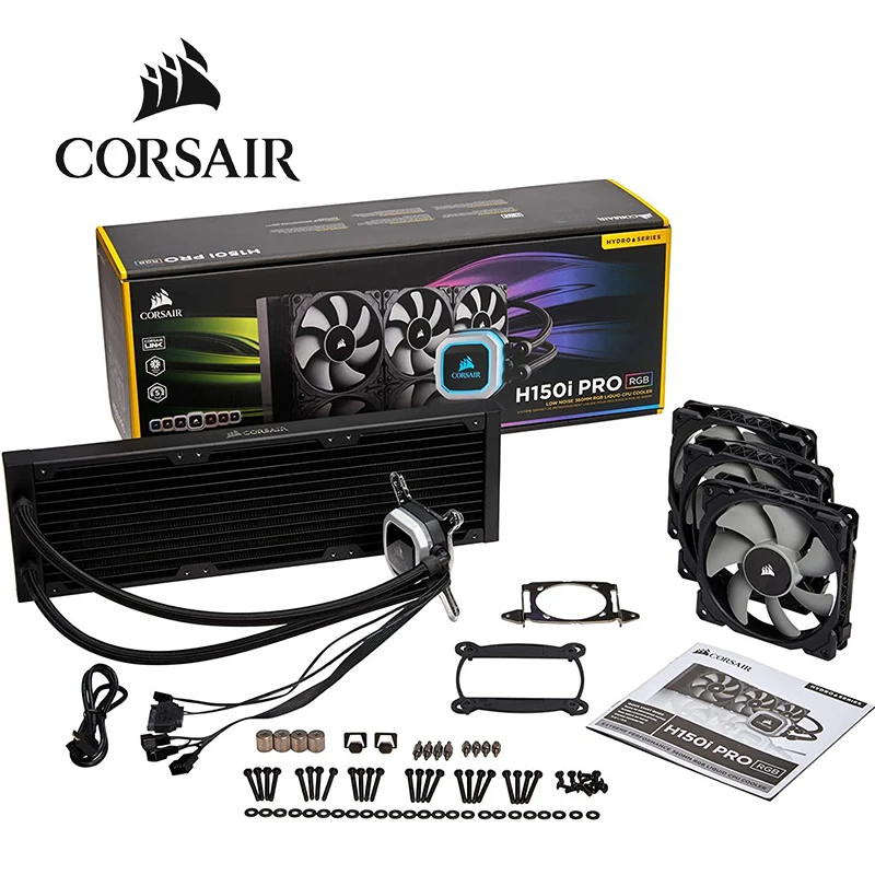 Охладитель для процессора Corsair Hydro H150i PRO RGB AIO радиатор 360 мм 3 вентилятора PWM серии