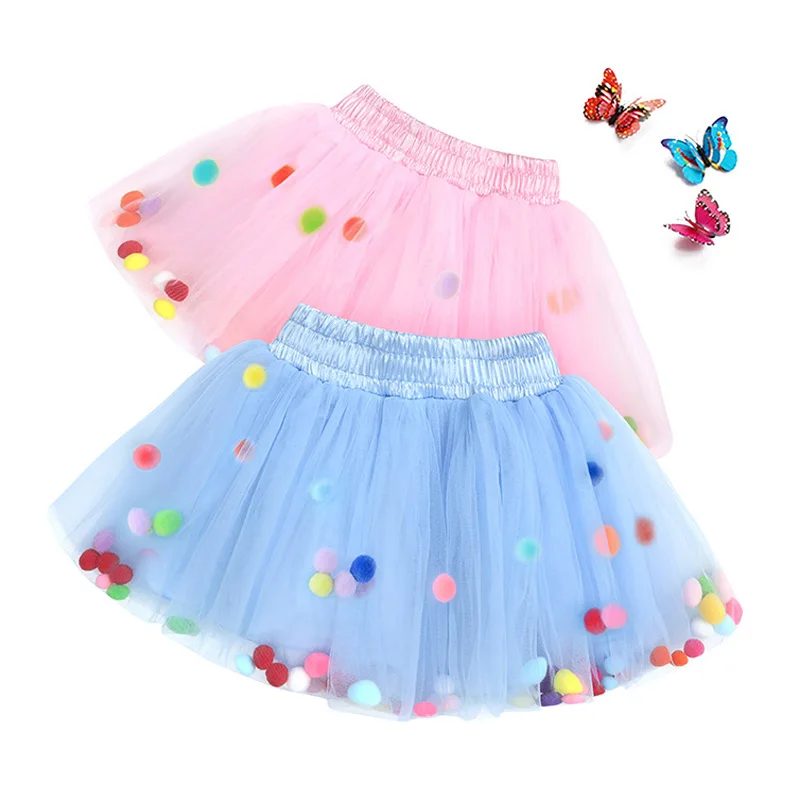 Детская Радужная юбка пачка для маленьких детей детское балетное платье танцев