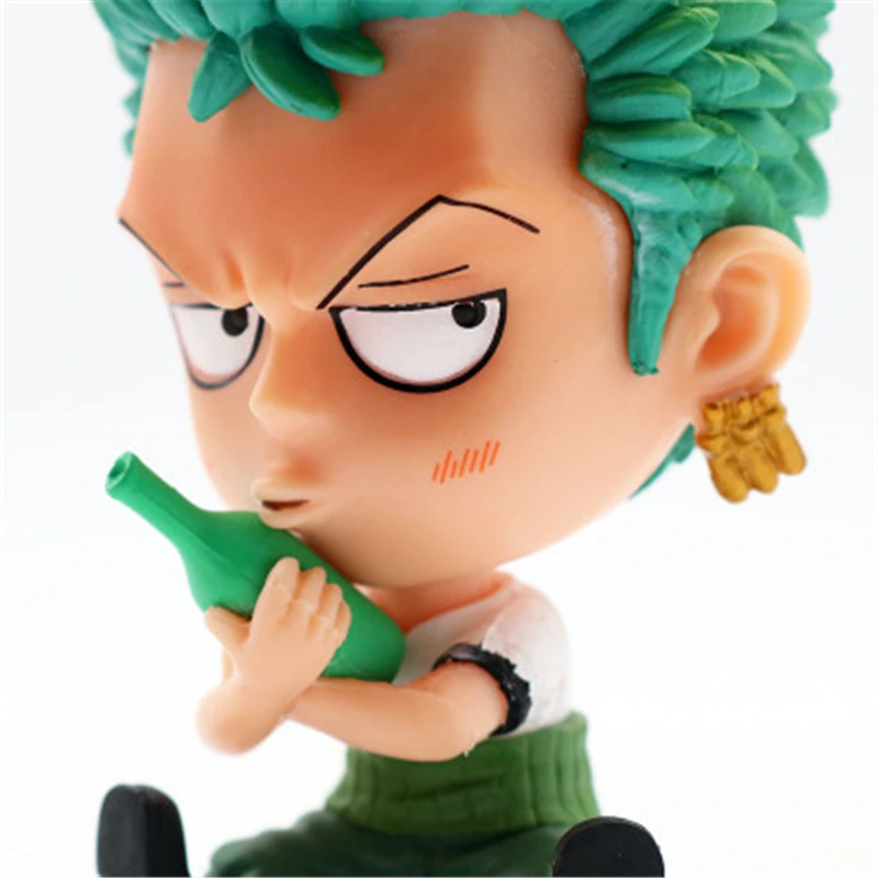 

One Piece Zoro Luffy Sanji Q Sitting Ver. Robin Nami Brook Chopper Childhood PVC Action Figures OP Ace Usopp Lovely Model
