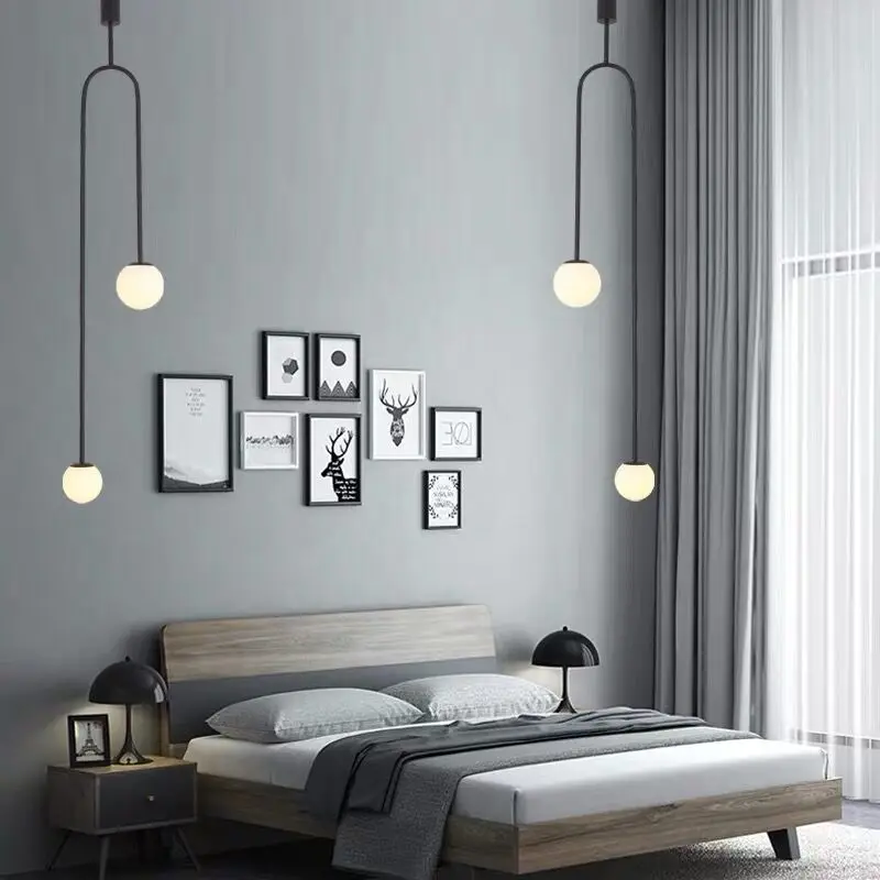 Современный подвесной светильник в виде стеклянного шара Скандинавская