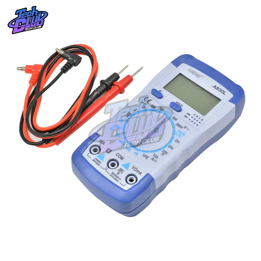 

1Set A830L LCD Digital Multimeter AC DC Voltmet Ammeter Diode Freguency Multitester Current Tester Luminous Display with Buzze