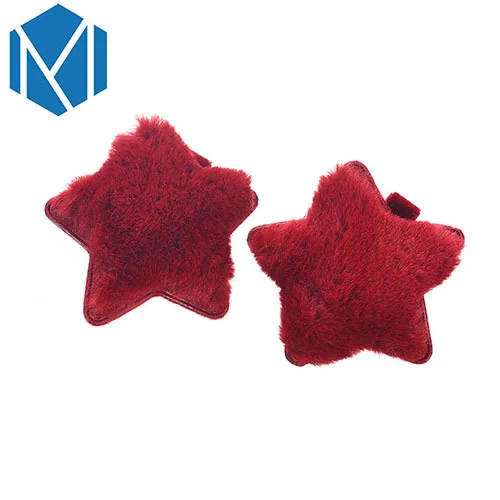 Star red M MMISM; Симпатичные тапочки с узором в виде звезда, заколка с цветным кролик заколки Для детей плюшевые пальто с искусственным мехом и завязками детские украшения для волос в подарок - Цвет: Star red
