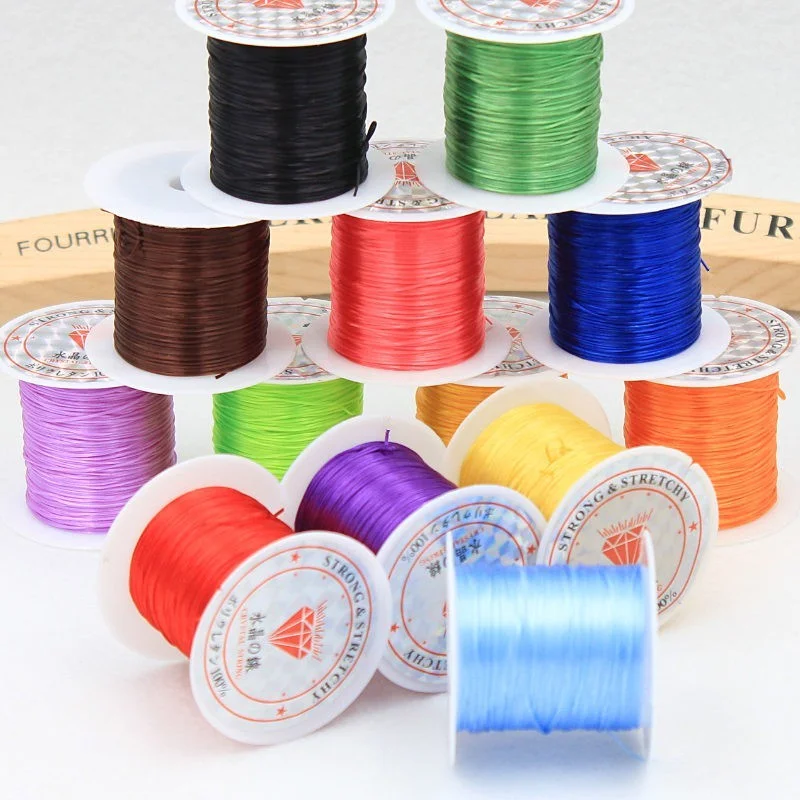 

10M/Roll Strong Elastic Crystal Beading Cord 1mm Diameter Stretch Thread String Bracelet Wires for Jewelry Making Cords Line