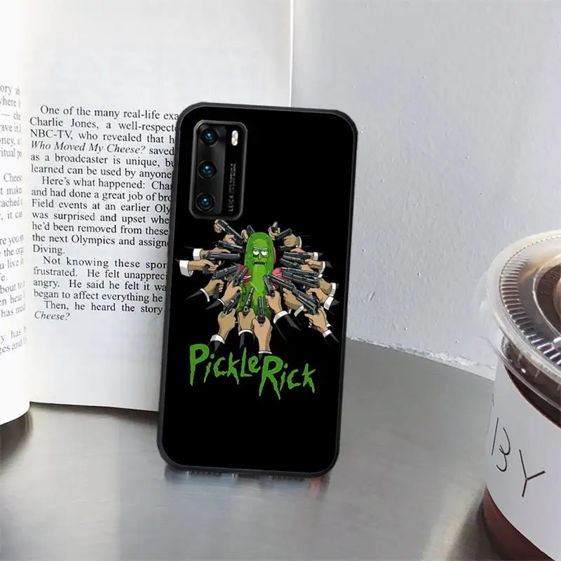 

Morty Funny Rick cucumber Phone Case for huawei P40 pro lite P8 P9 P10 P20 P30 psmart 2019 2017 2018