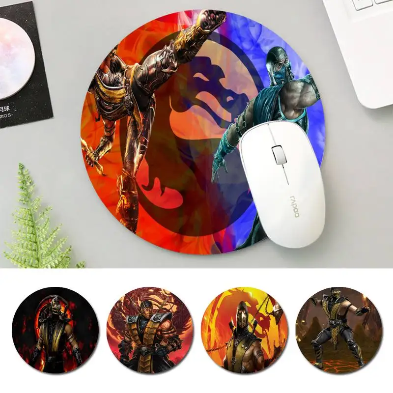 

Брендовый коврик Mortal Kombat для офиса, коврик для клавиатуры, настольный прочный Настольный коврик для мыши, резиновый круглый игровой коврик ...