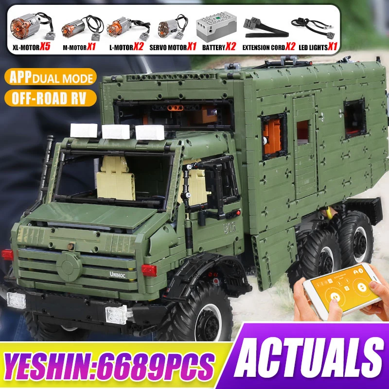 

6749PCS High-Tech Building Blocks Car Model MOC Motorzied NOMADISMS RV Motorhome Car Assembly Bricks Kids Toys Christmas Gifts