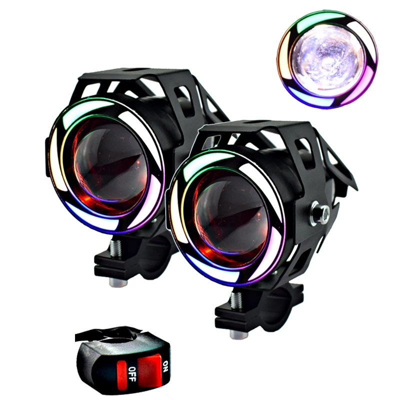 Светодиодные фары для мотоцикла 12 В 125 Вт 6500 К 5 цветов|Световая рейка/рабочее