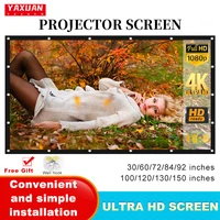 high brightness reflective projector screen for espon benq td96 home projector 60 100 120 150 inch 169 fabric projection screen