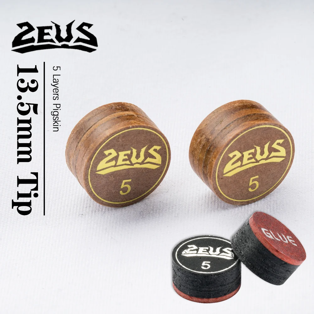 

ZEUS Cue Tip Billiard Cue Tips 14mm/13.5mm M/H Japanese Imported 5 Layers of Multilayer Skins 3pcs/lot Tip Billiard Accessories
