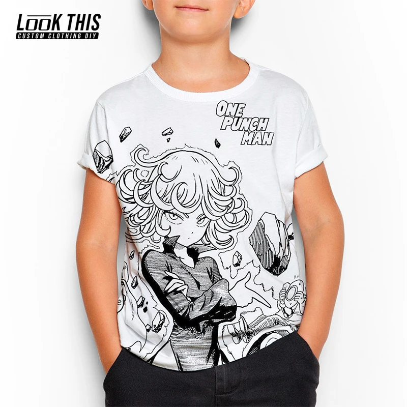 

One Punch Man с персонажами из мультфильмов для мальчиков и девочек Футболка 3D принт Лето 2021 новая детская одежда футболка с короткими рукавами в ...