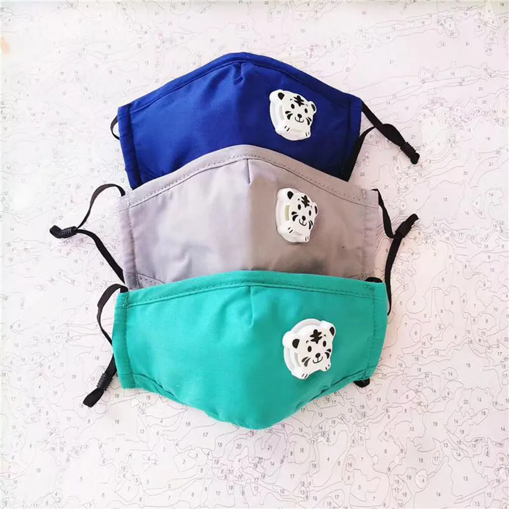 3 шт. Детская Хлопковая моющаяся Регулируемая Маска для защиты от дыхательных