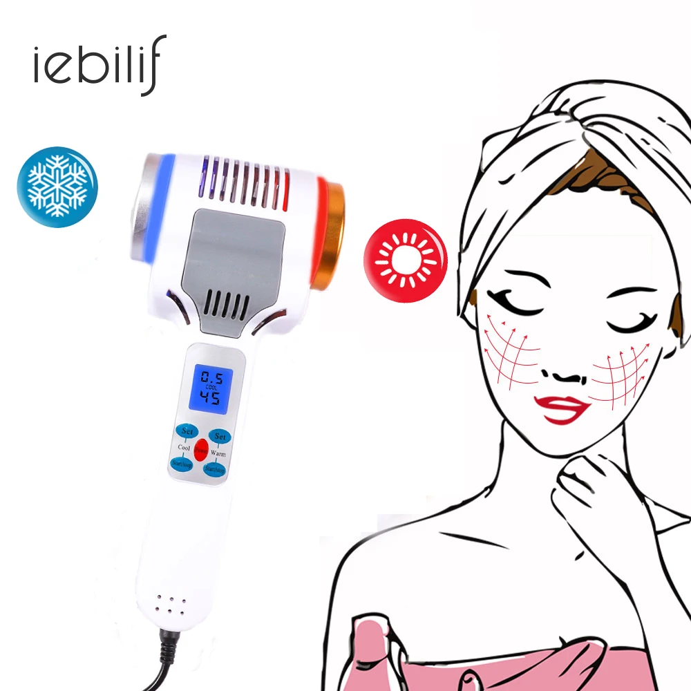 Ультразвуковой горячий холодный Молот криотерапия Синий Красный Фотон Лечение