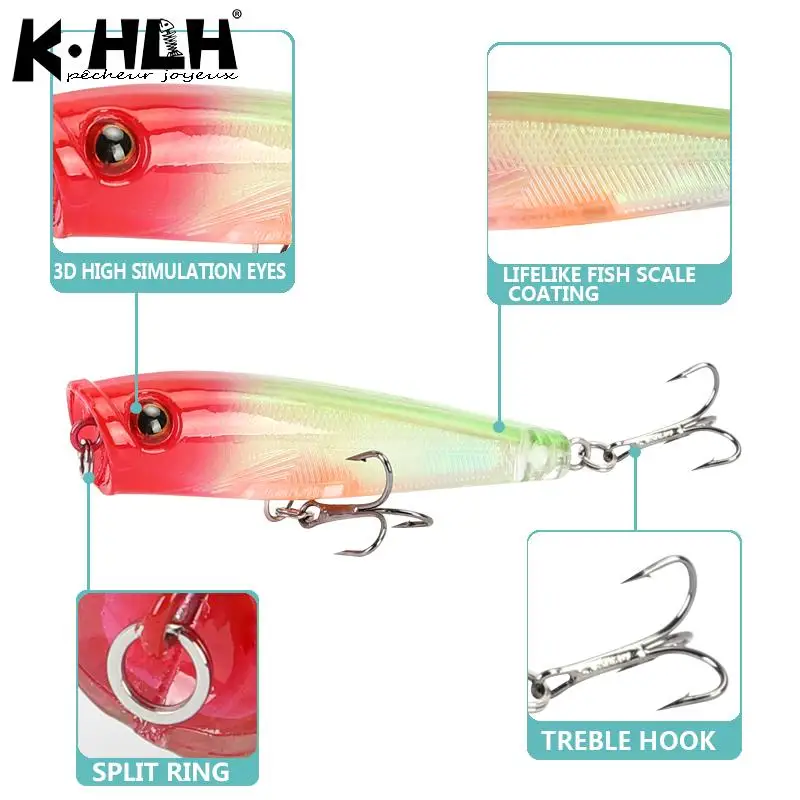 Рыболовная приманка 7 г 65 мм топовая stickbait Поппер propbait buzzbait жесткая подходит для