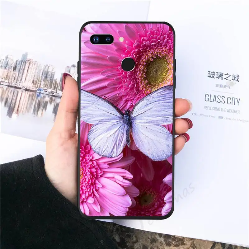 

Flowers butterflies Phone Case For Huawei Enjoy 7 7s 8 8e 9 9e 10 plus P8lite 2017 Honor 5a view9 play 3e