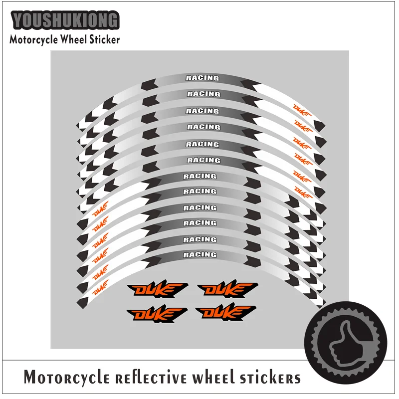 

Наклейка на обод колеса мотоцикла, наклейки на обод колеса, пленка для шин, светоотражающие наклейки, декоративная наклейка для шин RC 200 390 250