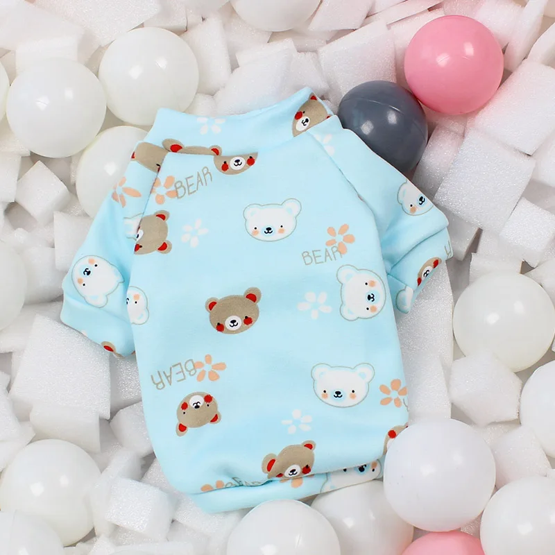 Blue Bear head Мягкий флис Чихуахуа для щенков, одежда зимняя теплая толстовка для собак домашних животных Костюмы для небольших для собак породы Йоркширский терьер пуловеры кошка собака заказчика - Цвет: Blue Bear head